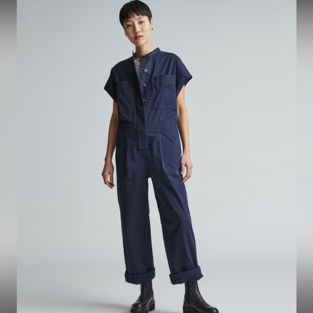 Everlane Navy Utility Jumpsuit